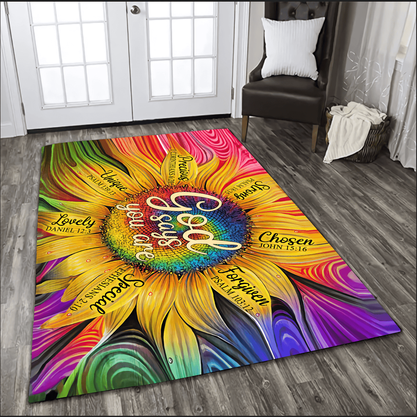 Jesus-Daisy God Say You Are 3D All Over Printed Rug DA20052102