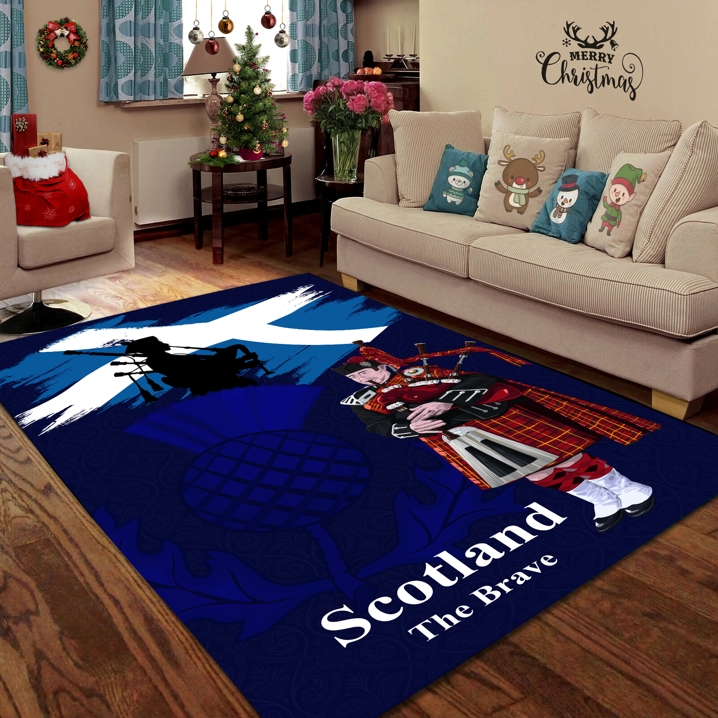 Premium Scotland The Brave 3D Rug