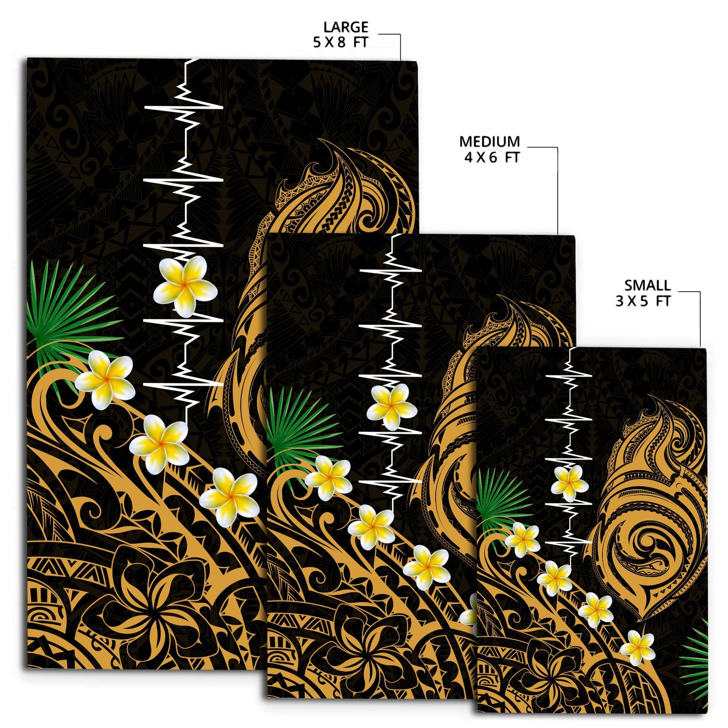 Premium Heartbeat Polynesian Rug