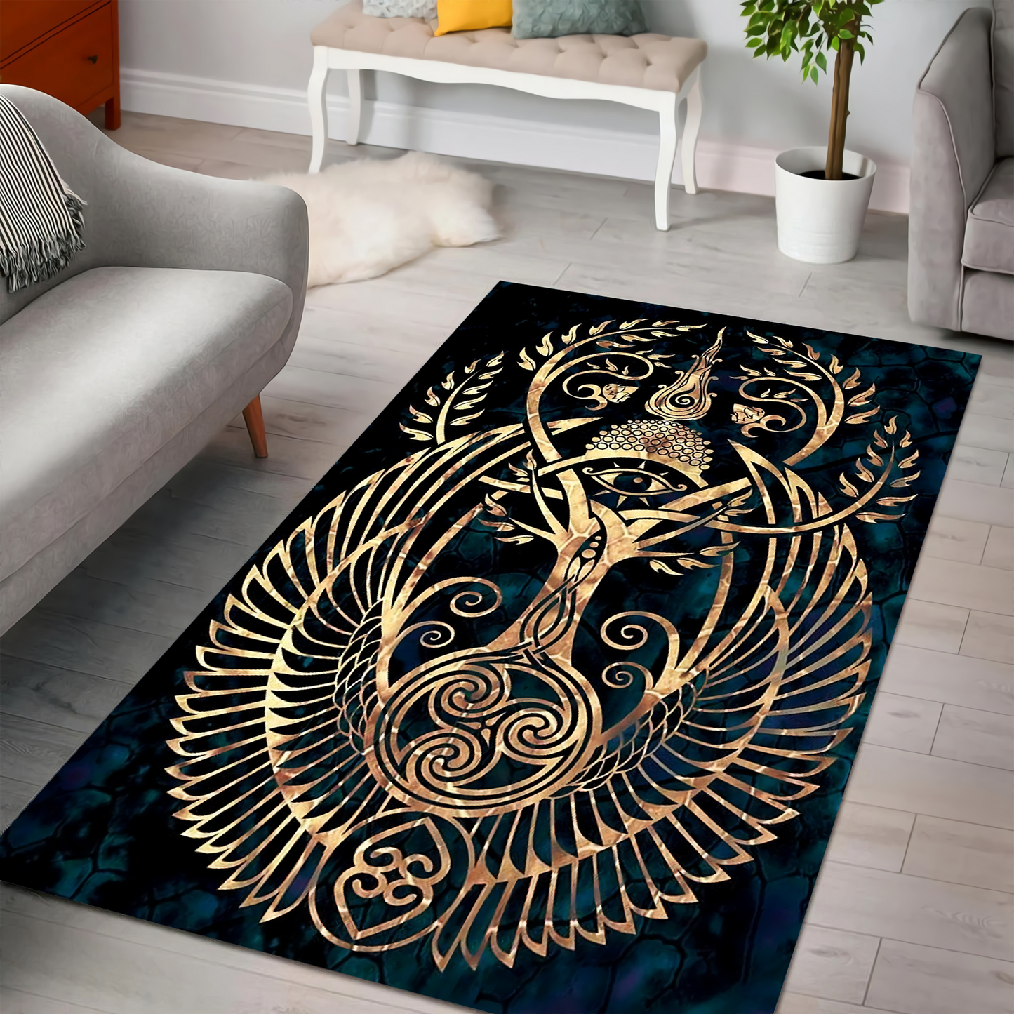 Egyptian Sacred Geometry TattooRug XT TNA04022106