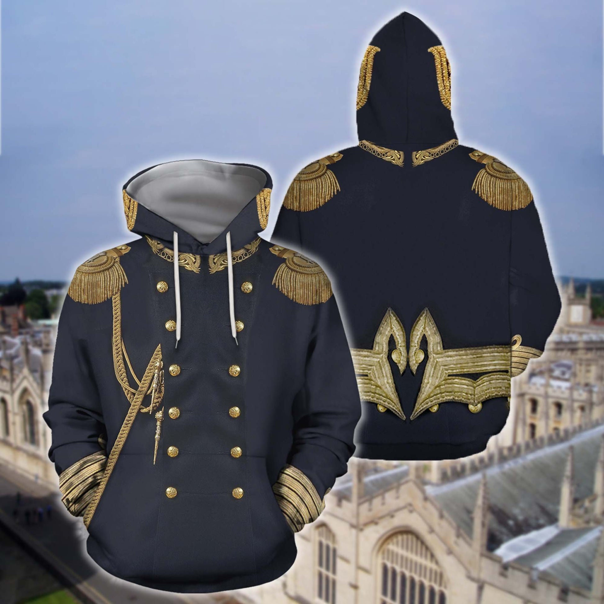 3D All Over Print Black Royal Hoodie-Apparel-PHL-Hoodie-S-Vibe Cosy™