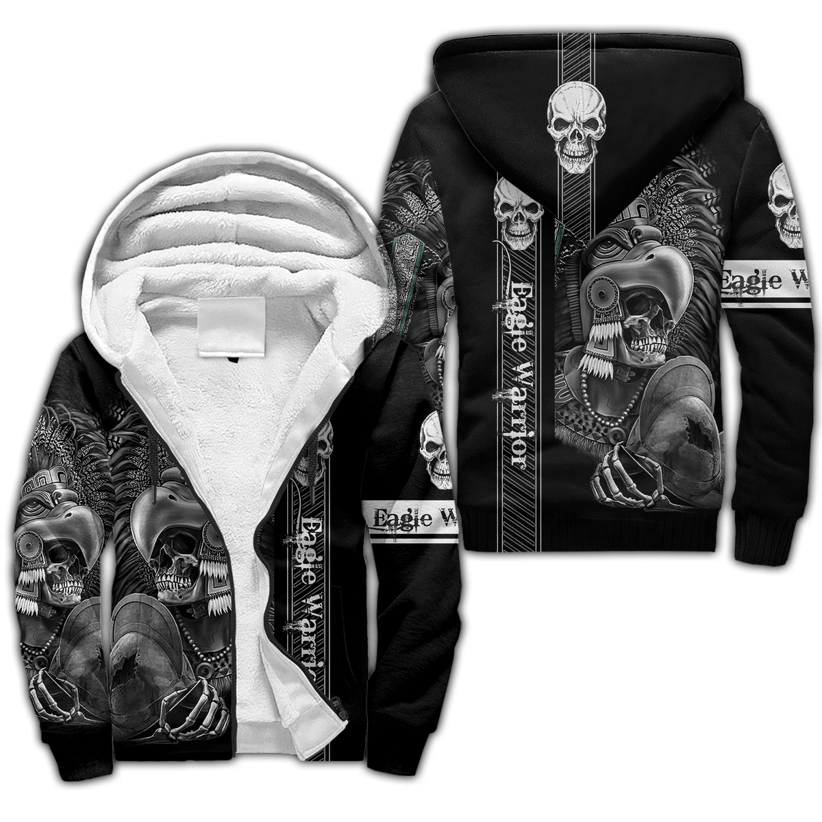 Eagle Warrior Aztec Mexican 3D All Over Printed Hoodie