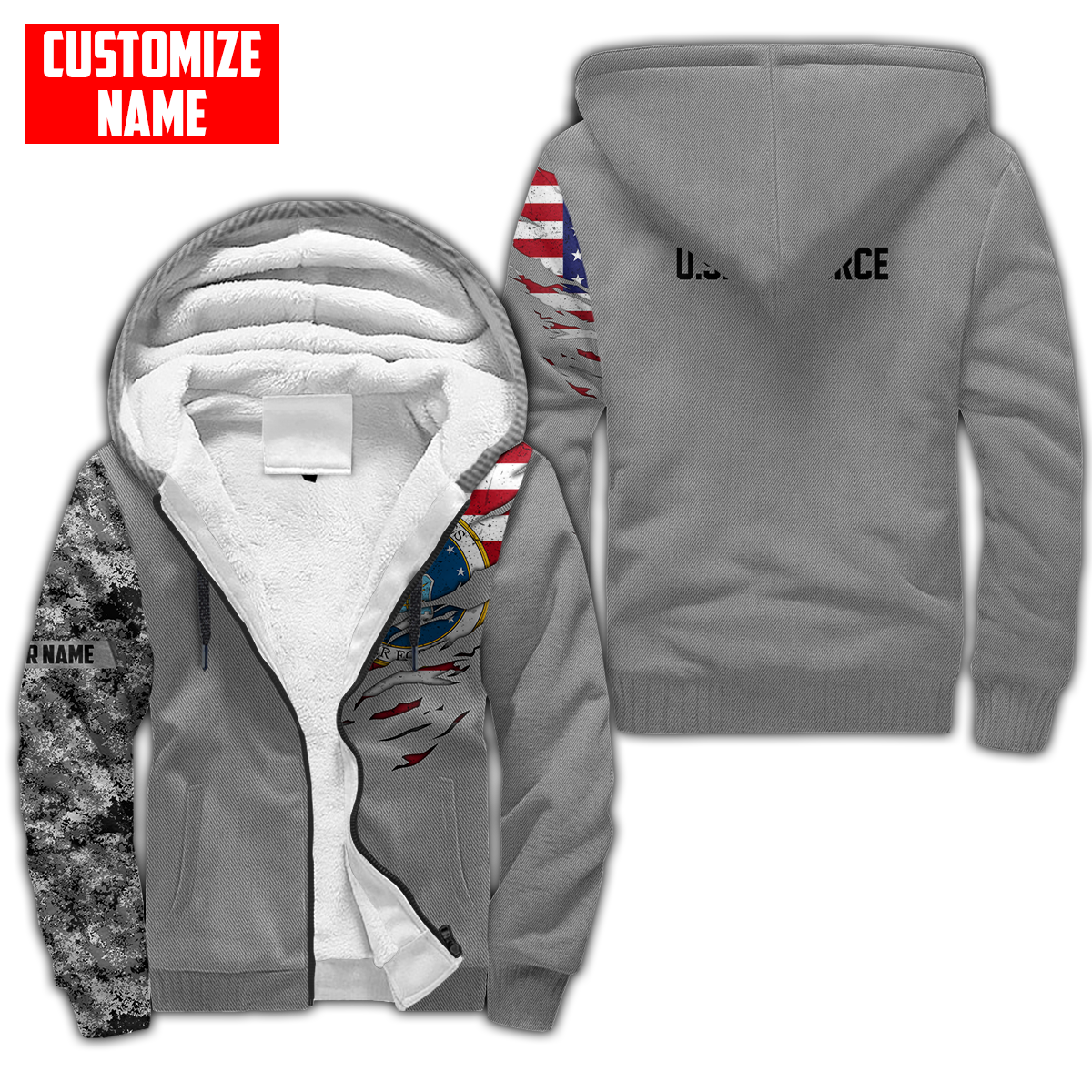 Custom name Soldier US Air Force 3d all over printed shirt hoodie MH06072108