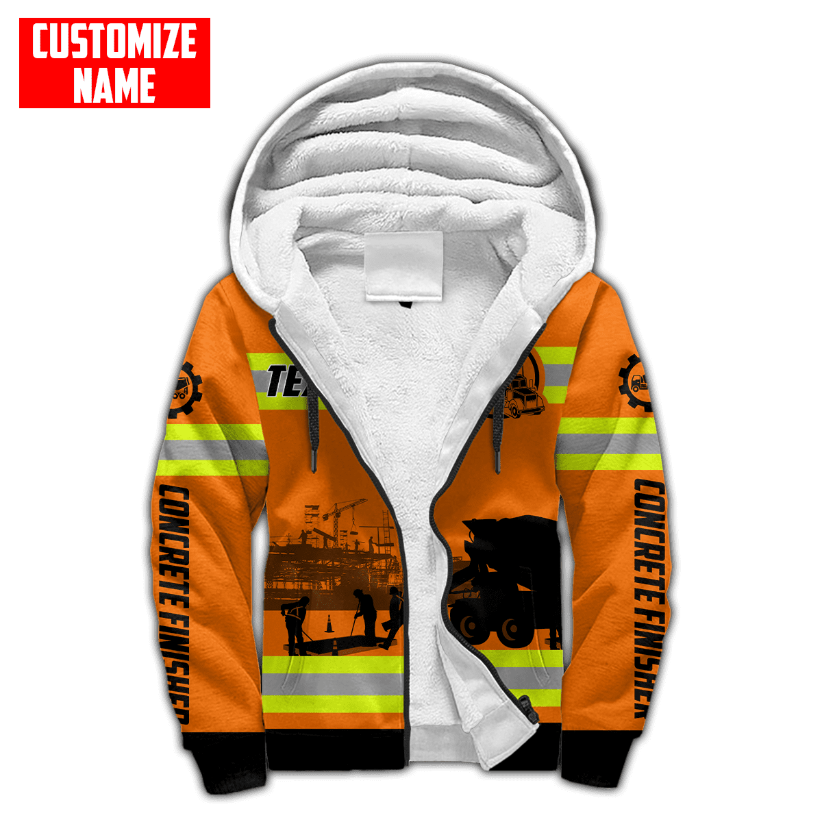 Concrete Finisher Safety Custom name 3D printed shirts