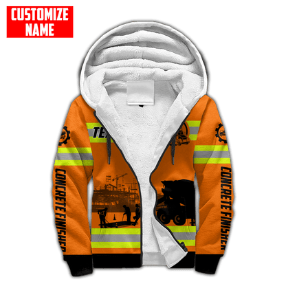 Concrete Finisher Safety Custom name 3D printed shirts