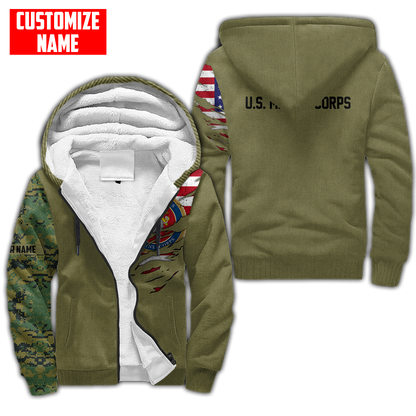 Custom name Soldier US Marine Corps 3d all over printed shirt hoodie MH06072107