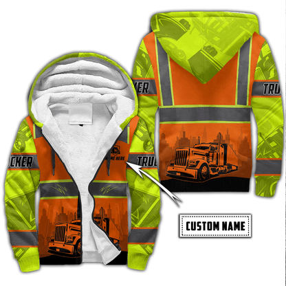 Persionalized Hoodie Trucker Safety 3D All Over Printed Shirts