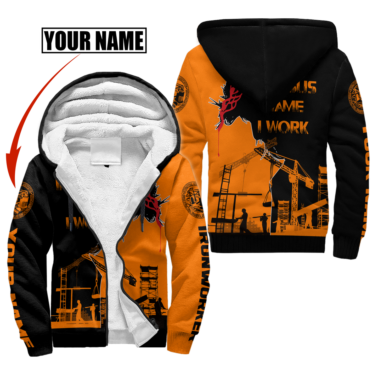 Personalized Ironworker In Jesus Name I Work 3D Printed Unisex Shirts TN