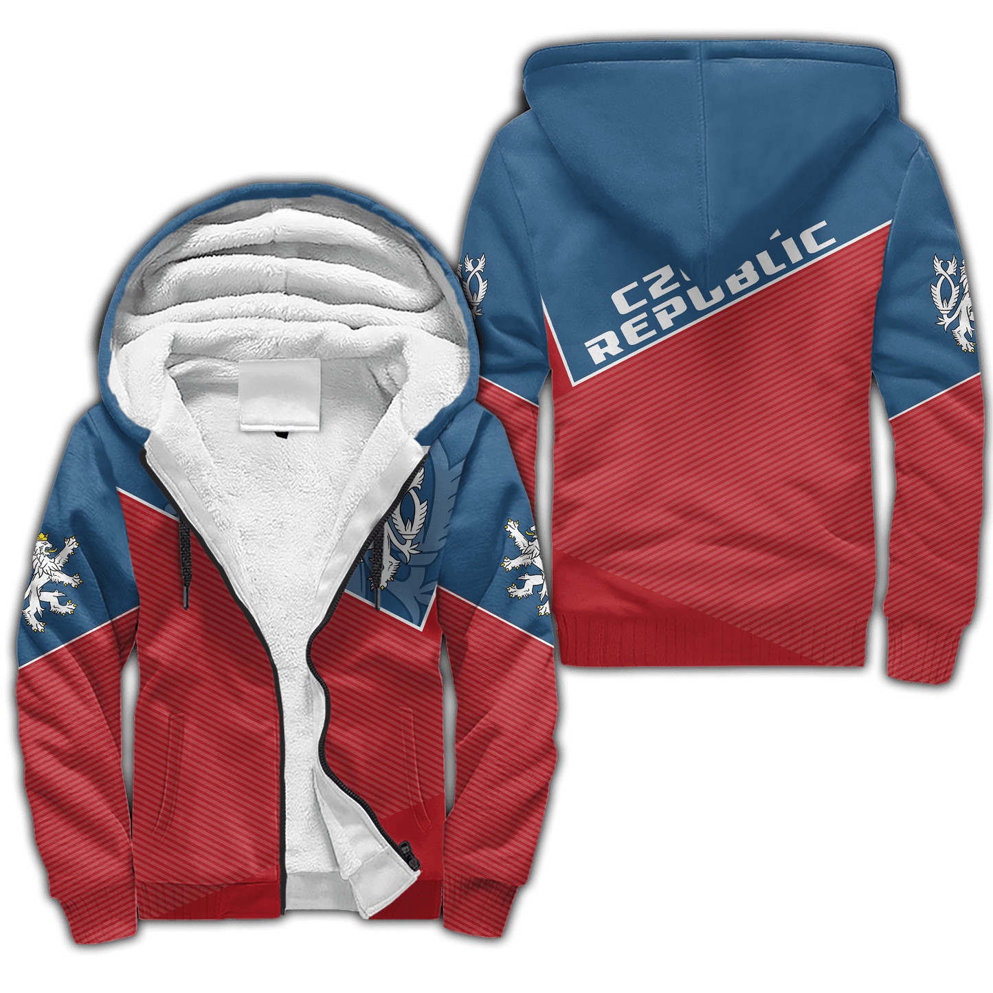 Czech Republic Hoodie - Stroke Style NVD1275