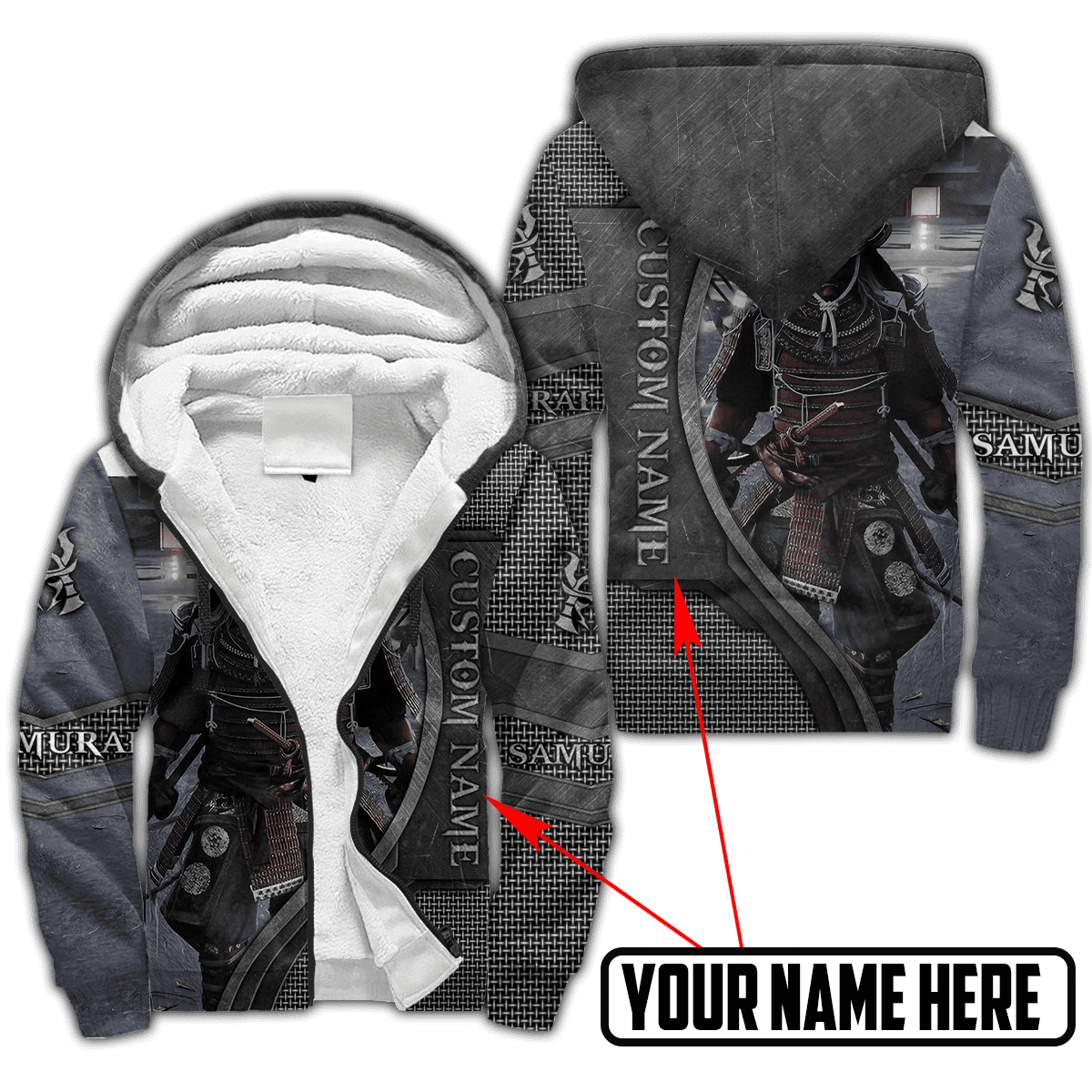 Premium Personalized 3D Printed Samurai Warrior Shirts MEI