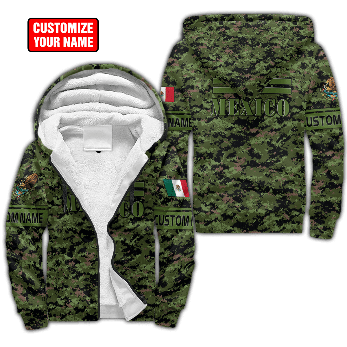 Personalized Name Mexican 3D All Over Printed Unisex Shirts