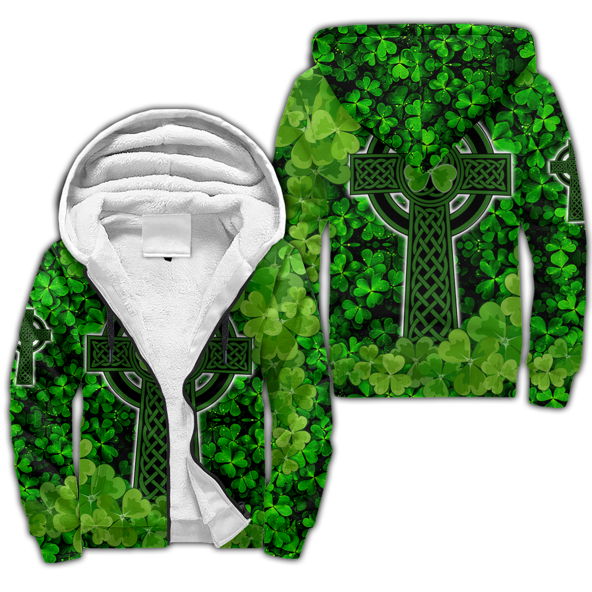 Premium Unisex Hoodie Irish St.Patrick Celtic Knot And Celtic Cross ML