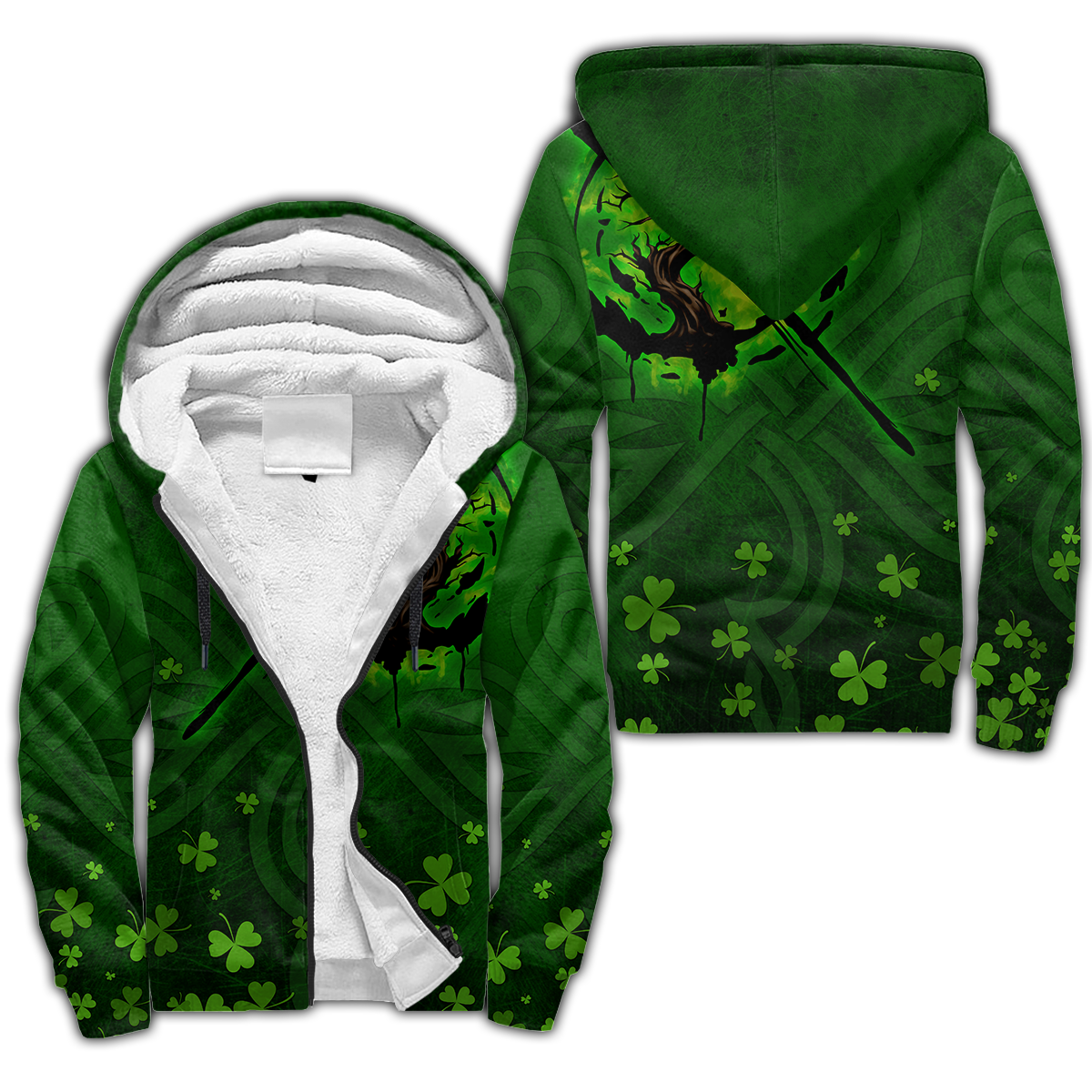 Premium Unisex Hoodie Irish St.Patrick Tree Of Life ML