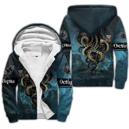 Premium Unisex Hoodie Kraken Octopus King of The Seven Seas ML