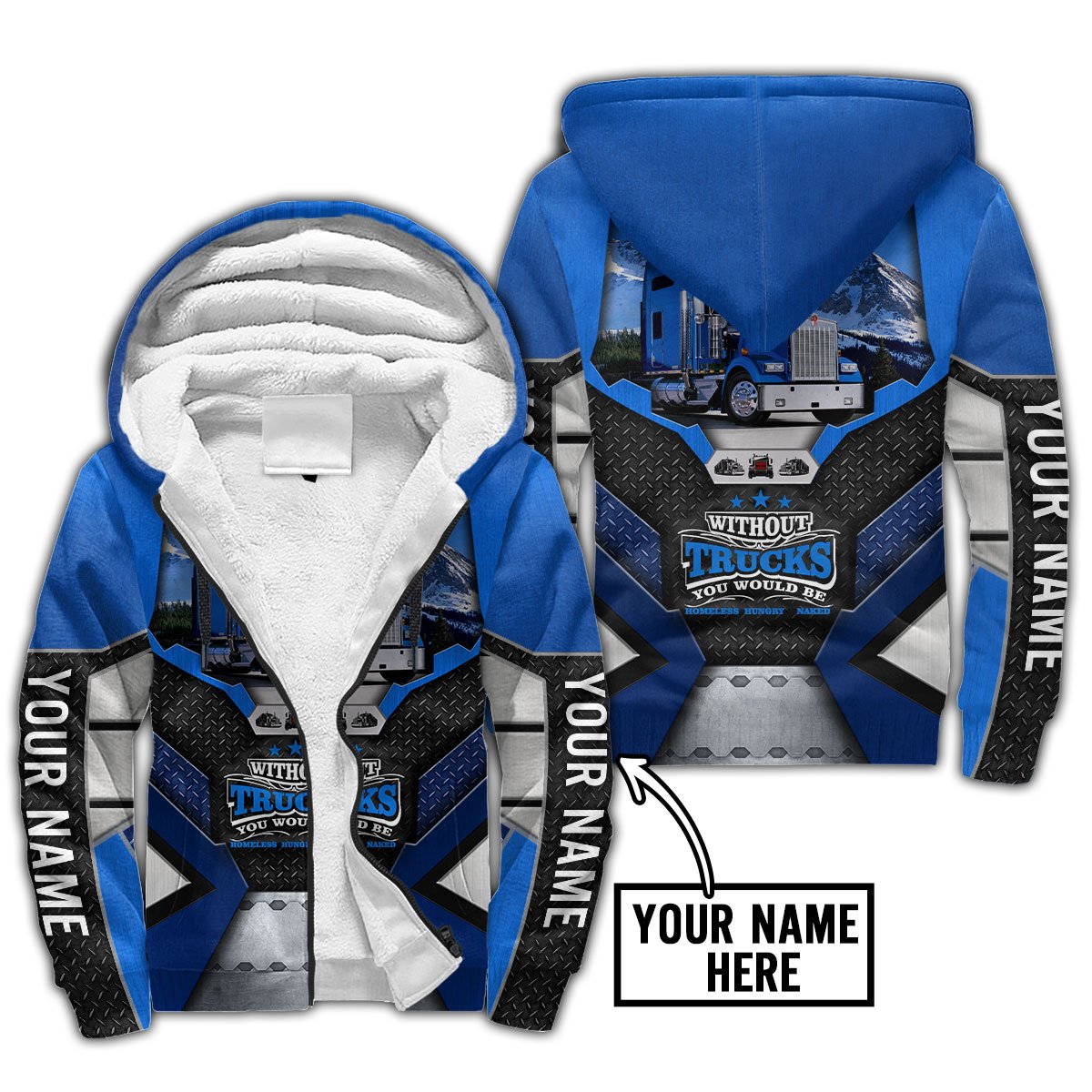 Premium Customized Name 3D All Over Printed Unisex Shirt For Trucker