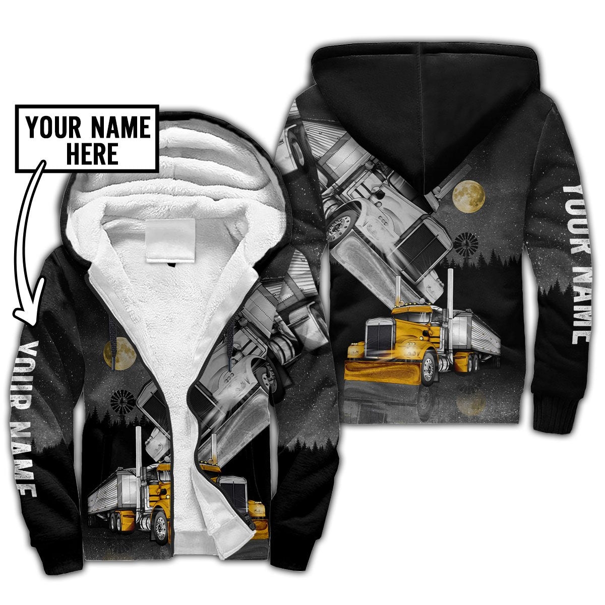 Premium Customized Name 3D All Over Printed Unisex Shirt For Trucker