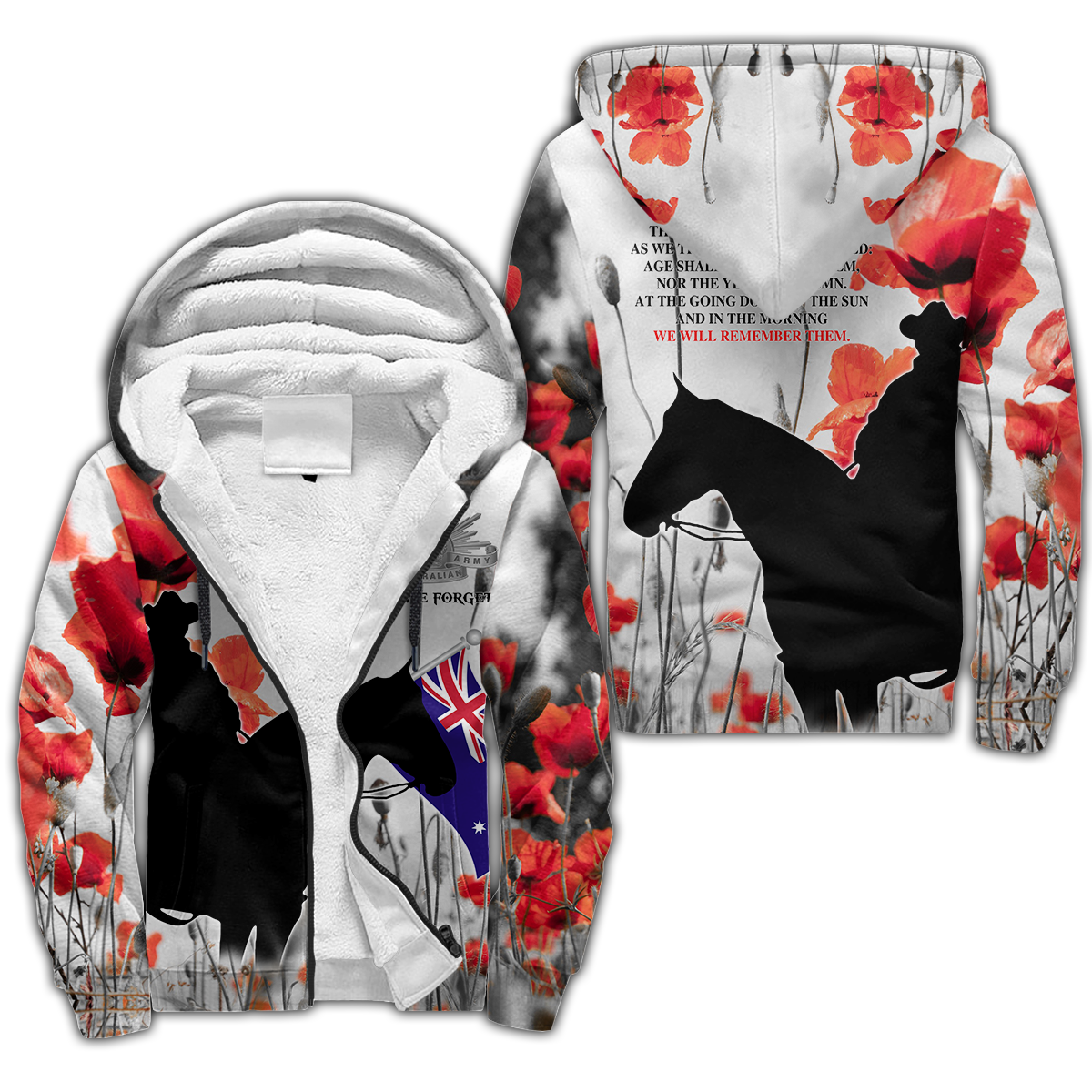 Premium Unisex Hoodie Remember Anzac Day ML