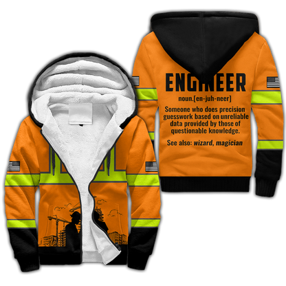 Construction Worker Orange Safety 3D printed shirts