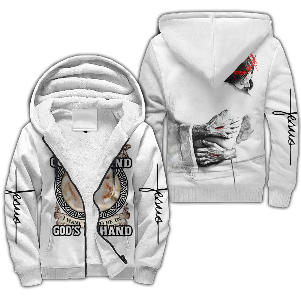 Premium Unisex Hoodie Easter Day Christian Jesus Hand Of God No59 ML