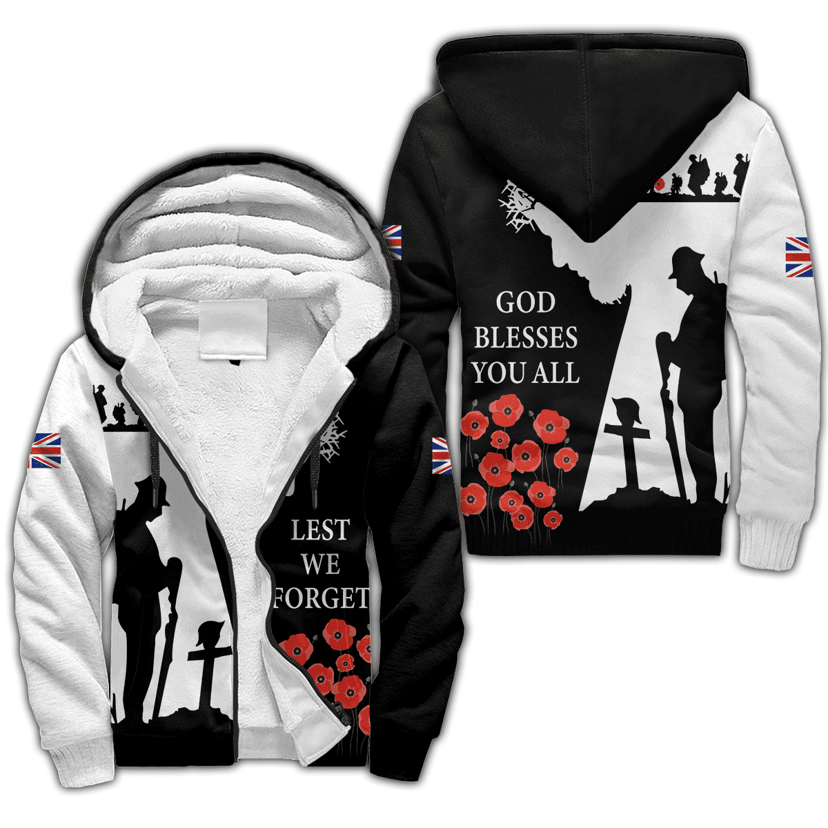 Remembrance Day Lest We Forget 3D All Over Printed Unisex Shirts
