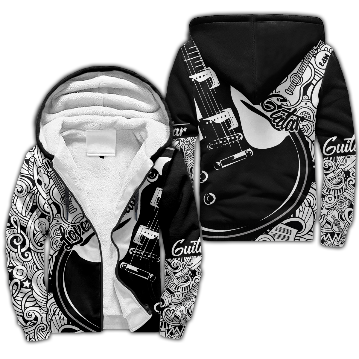 Love Guitar All Over Printed Unisex Shirts