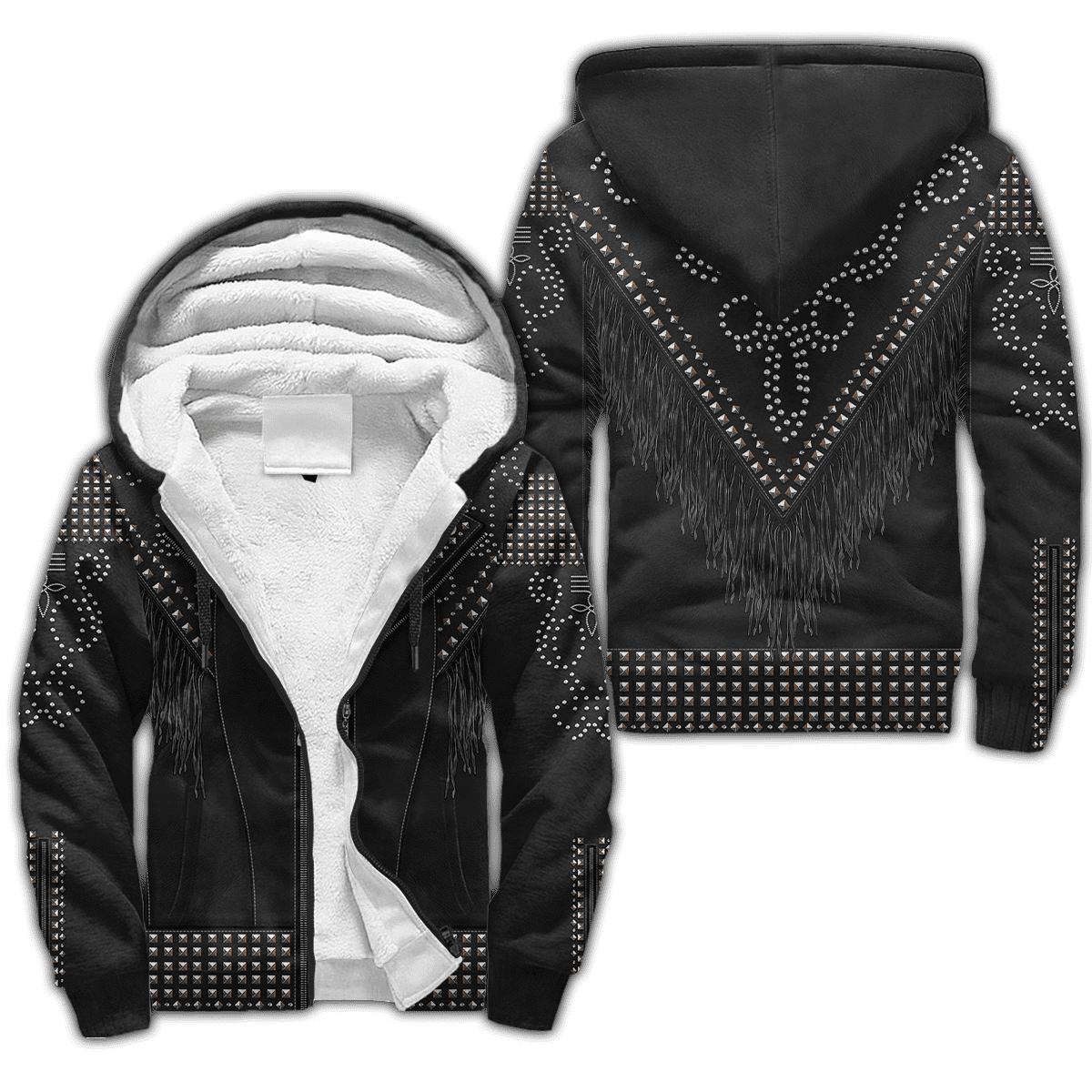 Native Cowboy Jacket No22 Cosplay 3D Over Printed Unisex Deluxe Hoodie ML