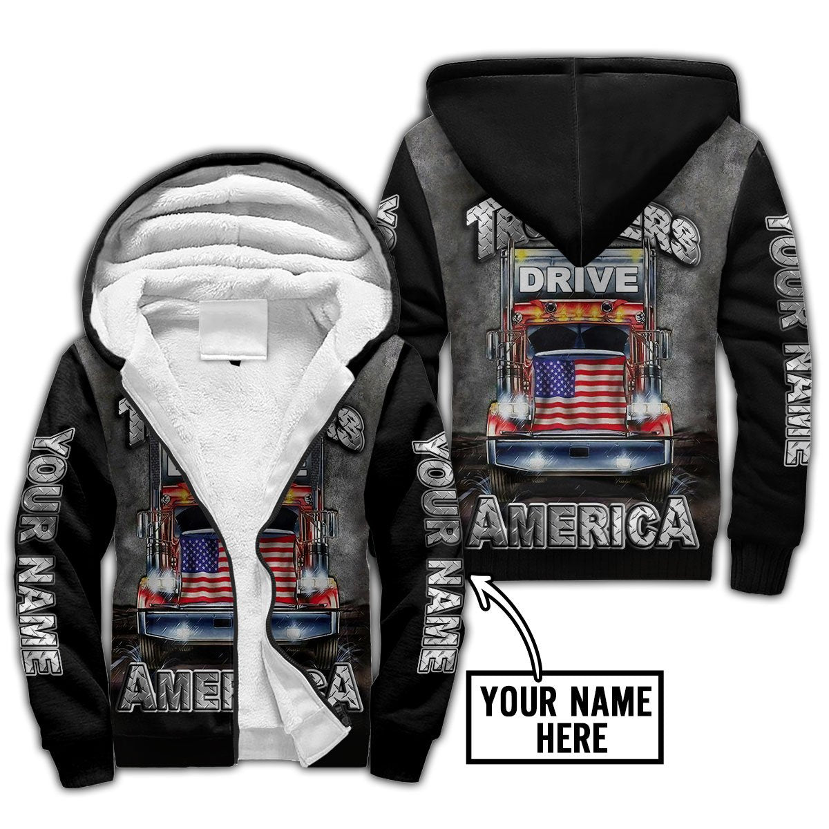 Premium Customized Name 3D All Over Printed Unisex Shirt For Trucker