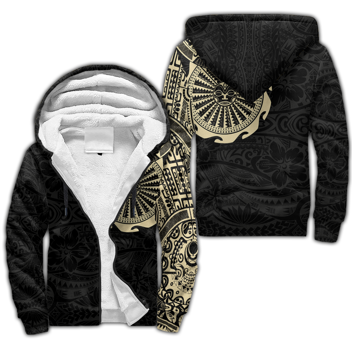 Amazing Polynesian Maori Tattoo Unisex Deluxe Hoodie ML
