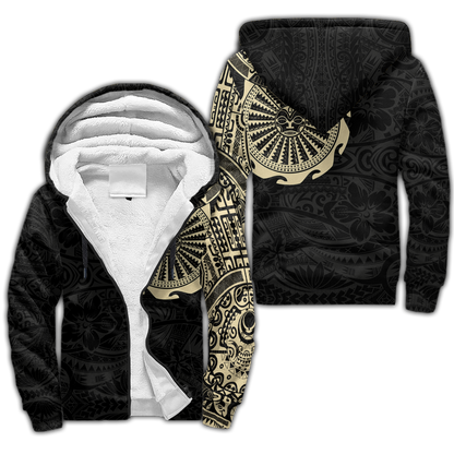 Amazing Polynesian Maori Tattoo Unisex Deluxe Hoodie ML