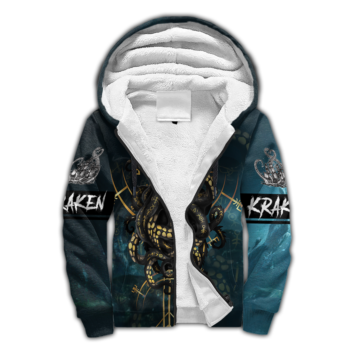 Premium Unisex Hoodie Kraken Octopus King of The Seven Seas II ML
