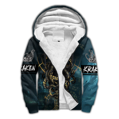 Premium Unisex Hoodie Kraken Octopus King of The Seven Seas II ML