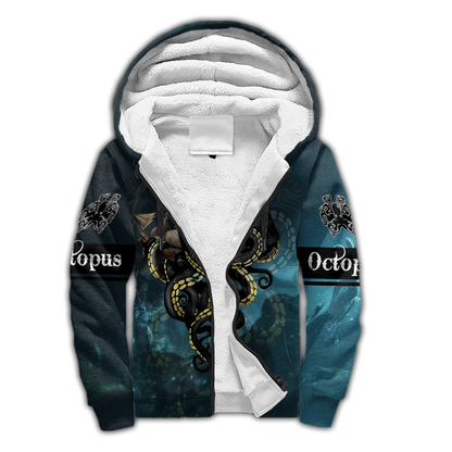 Premium Unisex Hoodie Kraken Octopus King of The Seven Seas ML