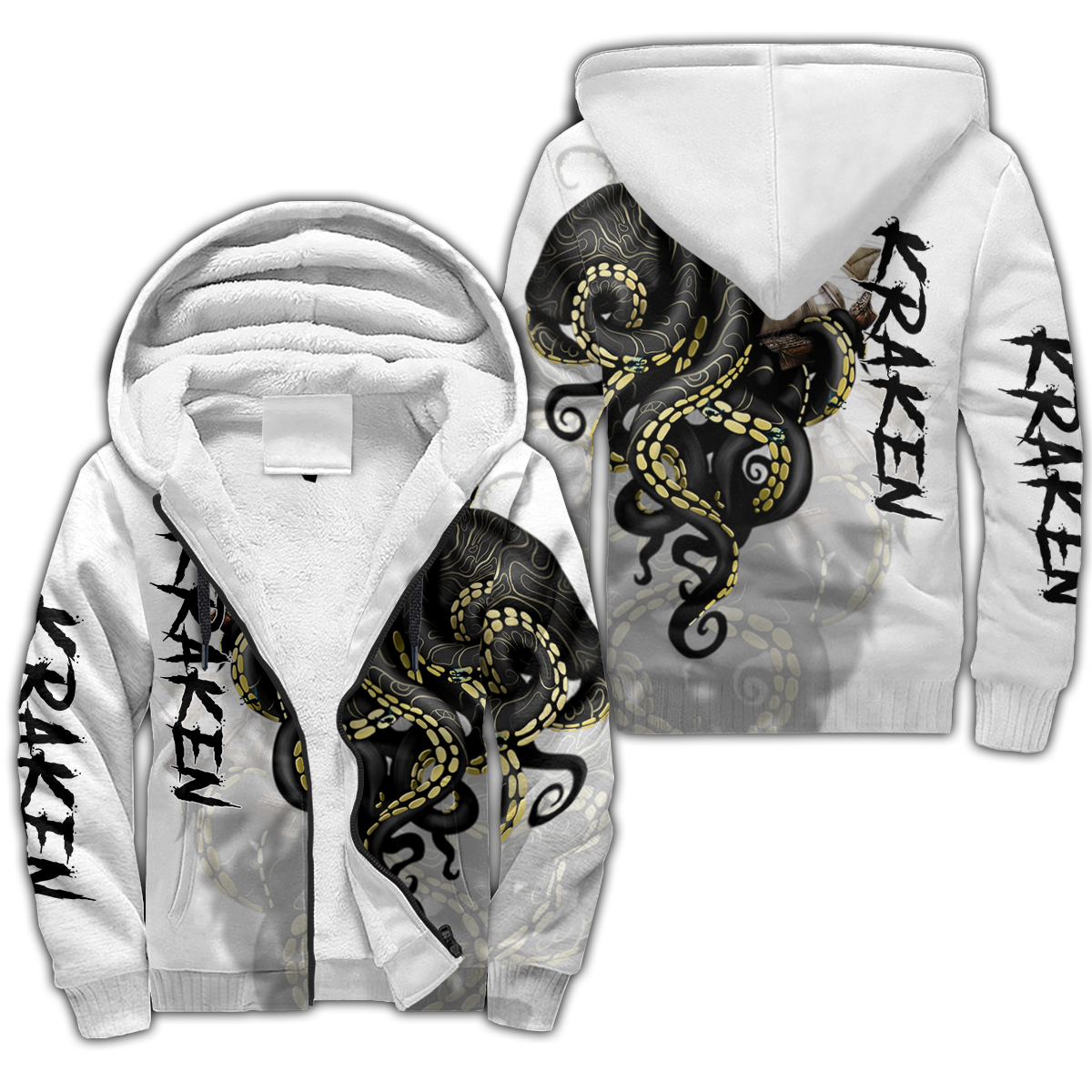 Premium Unisex Hoodie Kraken Octopus King of The Seven Seas III ML