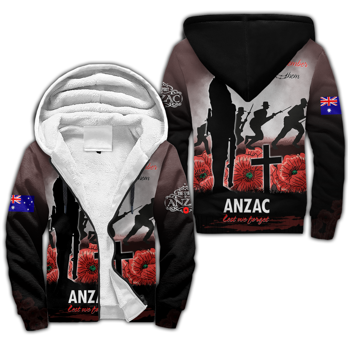 Premium Unisex Hoodie Remember Them Anzac Day ML