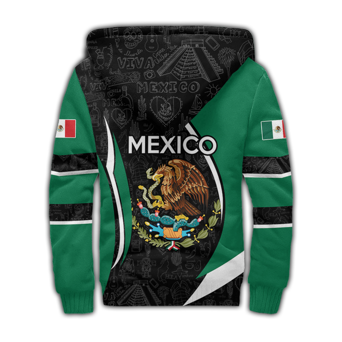 Persionalized Mexico 3D All Over Printed Unisex Hoodie