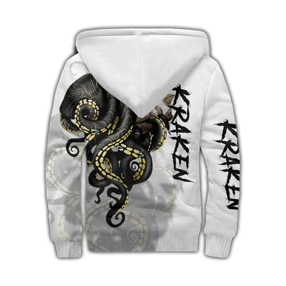 Premium Unisex Hoodie Kraken Octopus King of The Seven Seas III ML