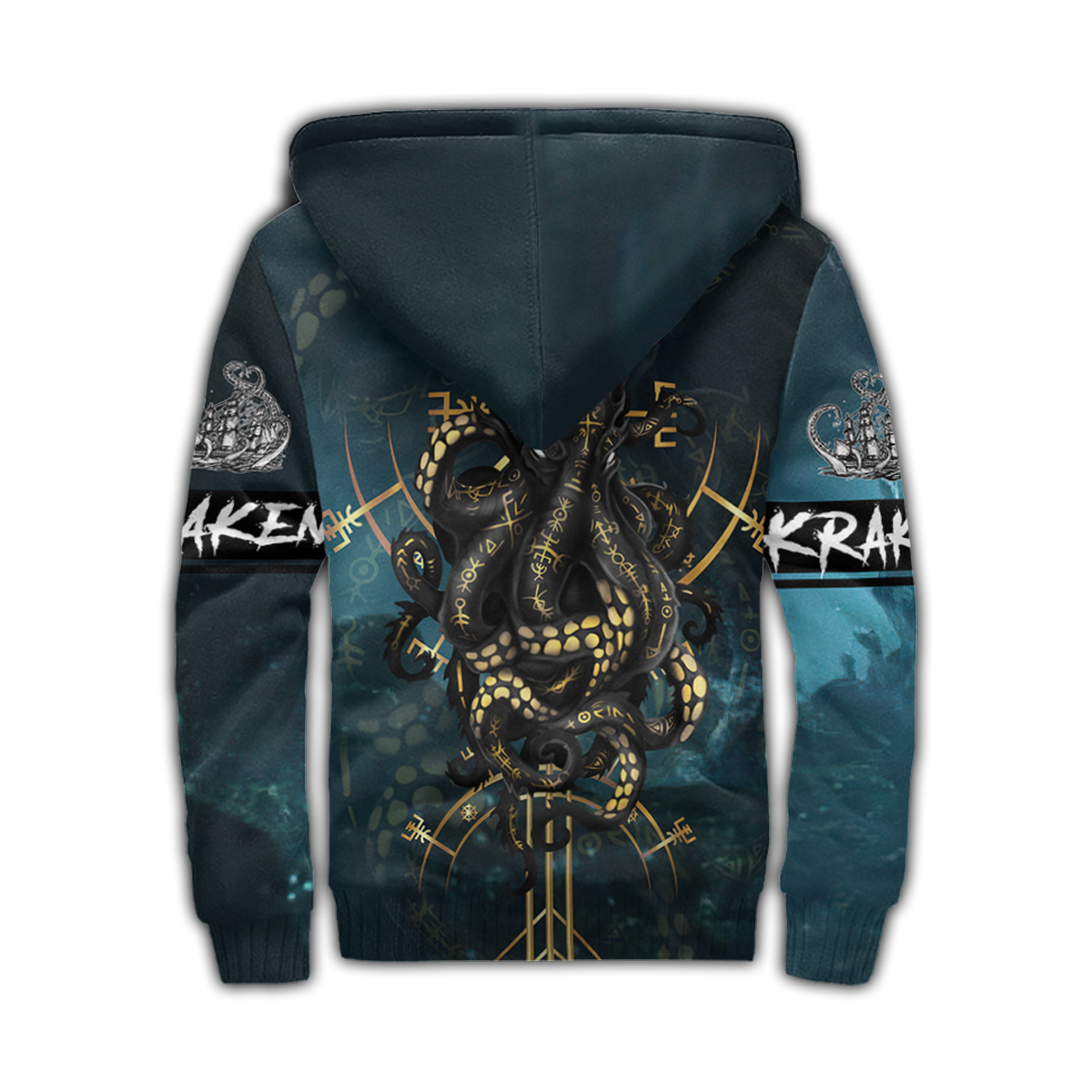 Premium Unisex Hoodie Kraken Octopus King of The Seven Seas II ML