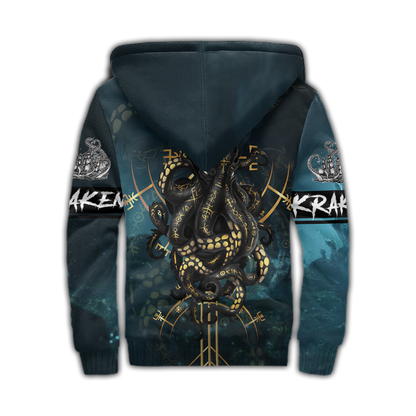 Premium Unisex Hoodie Kraken Octopus King of The Seven Seas II ML