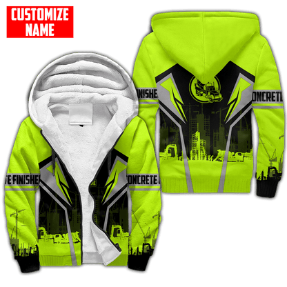 Concrete Finisher Green Mixer Truck Custom name 3D Printed Shirts