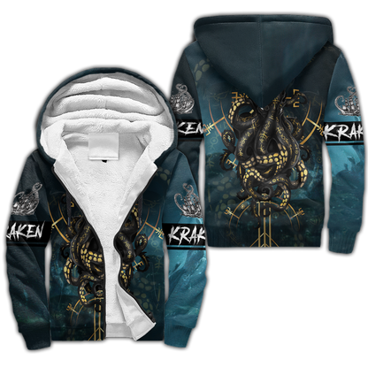 Premium Unisex Hoodie Kraken Octopus King of The Seven Seas II ML