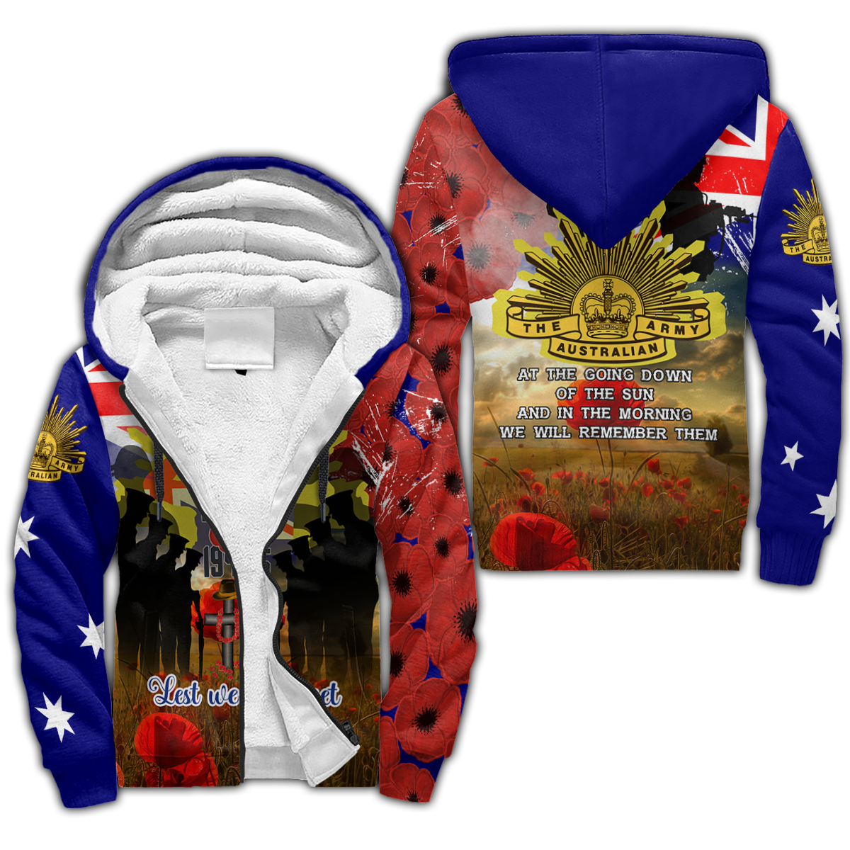 Premium Unisex Hoodie Remember Anzac Day ML