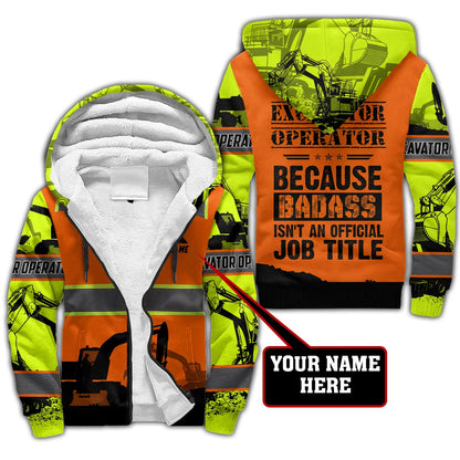 Premium Personalized 3D Printed Badass Excavator Operator Shirts MEI