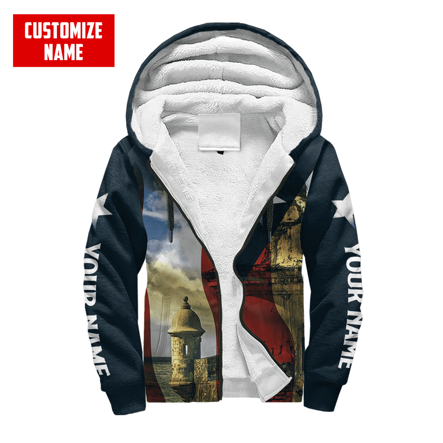 Customize Name Puerto Rico 3D All Over Printed Unisex Shirts