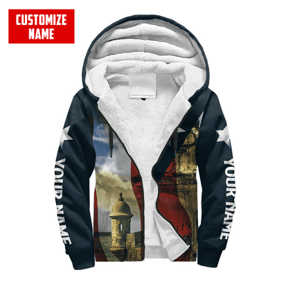 Customize Name Puerto Rico 3D All Over Printed Unisex Shirts