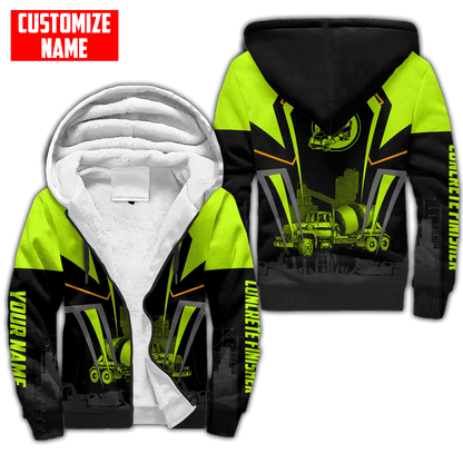 Concrete Mixer Green Customized name Concrete Finisher 3D Printed Shirts