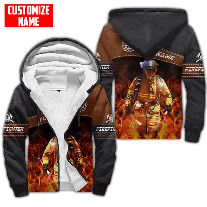 Customized Name Firefighter 3D All Over Printed Unisex Shirts