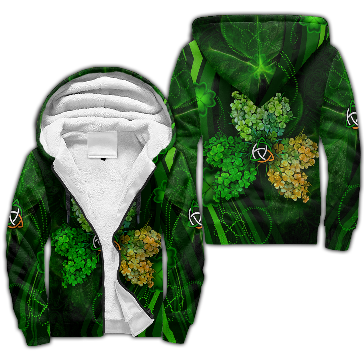 Premium Unisex Hoodie Irish St.Patrick Shamrock ML