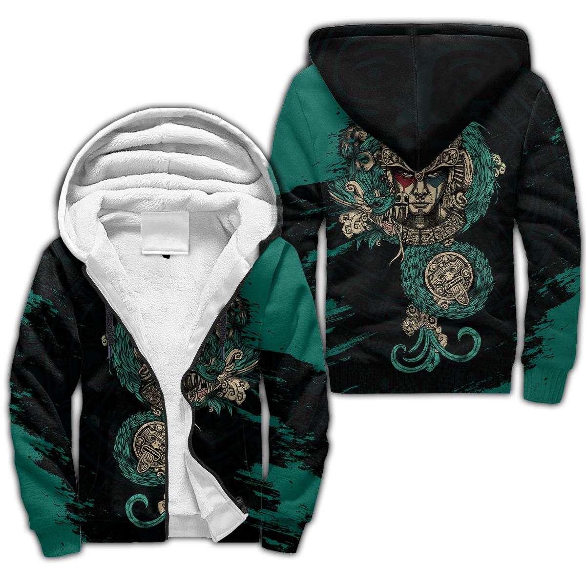 Aztec Warrior 3D All Over Printed Unisex Hoodie no3