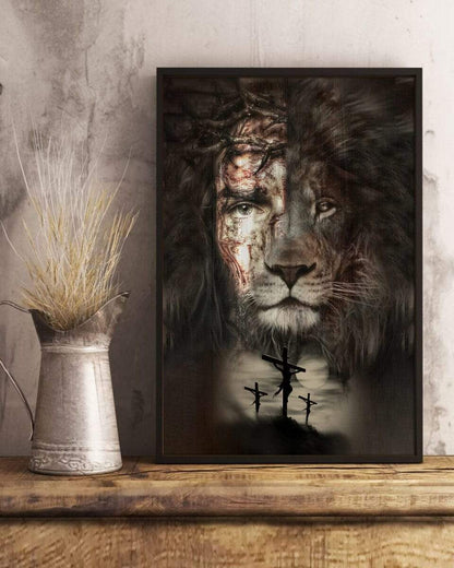 Jesus And The Lion Poster TA