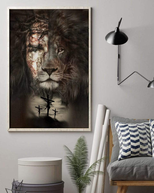 Jesus And The Lion Poster TA